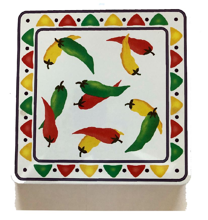Square Metal Gas Stove Burner Covers Chili Pepper Square Metal Gas Stove Burner Covers Chili Pepper
